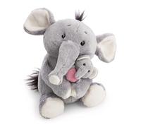NICI Peluche éléphant 20 cm, avec Enfant éléphant 6 cm, Grise, Peluche Douce et Adorable pour câliner et Jouer, pour Enfants et Adultes, idée Cadeau - 62842