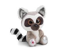 NICI Peluche GLUBSCHIS Lémur King Lou – 15 cm blanc, douce et câline