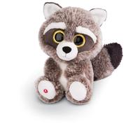 NICI Doudou peluche Glubschis Raton Laveur Clooney 25 cm Grands yeux scintillants 45569 gris