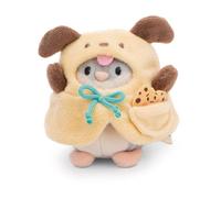 NICI Peluche Hamster Shai 8 cm avec Cookie & Costume de Chien en boîte Cadeau 8,5x6,5x10 cm Gris - Doudou, Mignon Jouet en Peluche à câliner et à Jouer, Une Excellente idée de Cadeau - 61144