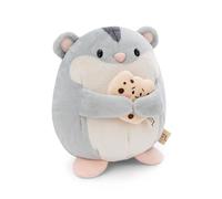 NICI Peluche Hamster Shai de 16 cm avec Biscuit dans Une boîte Cadeau de 11x12x6,5 cm Gris - Doudou, Mignon Jouet en Peluche à câliner et à Jouer, Une Excellente idée de Cadeau - 61150