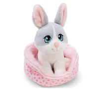 NICI Peluche Lapin 12 cm dans Panier - Doux Compagnon à câliner, Jouer et Collectionner, Porte-Bonheur, Superbe Cadeau pour Enfants et Adultes | 63324