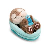 NICI Peluche Loutre Dormant, 12 cm - 63122 | Doux compagnon à câliner, jouer et collectionner, porte-bonheur, superbe cadeau pour enfants et adultes