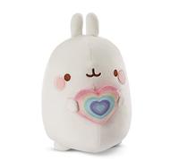 NICI Peluche Molang avec Cœur Arc-en-Ciel 16 cm dans Son Emballage Cadeau I Favori des Réseaux Sociaux et Star de la Télé à câliner, pour Jouer et à Aimer I Peluches Kawai - 48224