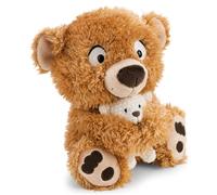 NICI Peluche Ours Capiccino avec Teddy tricoté 7 cm, 25 cm - 63234 | Doux compagnon à câliner, jouer et collectionner, porte-bonheur, superbe cadeau pour enfants et adultes