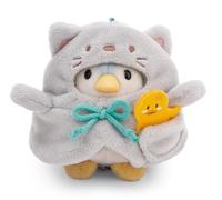 NICI Peluche Pingouin Waddle 8 cm avec Canard & Costume de Chat en boîte Cadeau 8,5x6,5x10 cm Bleu - Doudou, Mignon Jouet en Peluche à câliner et à Jouer, Une Excellente idée de Cadeau - 61143