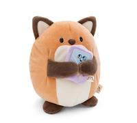 NICI Peluche Renard Geeks 16 cm avec Jeu vidéo dans boîte Cadeau 11x12x6,5 cm Rouge - Doudou en Peluche, Peluche à câliner, pour Jouer, pour Enfants et Adultes, Une Excellente idée de Cadeau - 61151