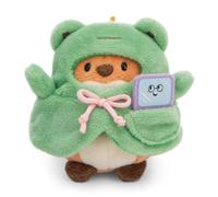 NICI Peluche Renard Geeks 8 cm avec Jeu vidéo & Costume de Grenouille en boîte Cadeau 8,5x6,5x10 cm Rouge - Doudou, Mignon Jouet en Peluche à câliner et à Jouer, Une Excellente idée de Cadeau - 61145
