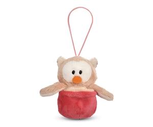 NICI Peluche réversible Hibou Oscar dans Le nid 12 cm Rose avec Boucle - Peluche Douce, Mignonne Peluche à câliner, pour Jouer, pour Enfants et Adultes, Une Excellente idée de Cadeau
