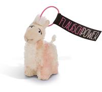 NICI Pendentif en Peluche Lama Flokatina »Flauschpower« (Blanc,12cm) Remorque