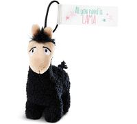 NICI Pendentif En Peluche Lama Lorenzo Noir 12Cm Pendentif Porte-Clés