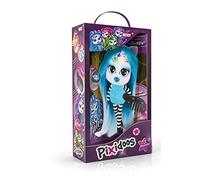 NICI Pixidoos Nali la poupée 20 cm, Boîte Cadeau avec kit Tatouage Enfants, Peigne et Bracelet d'amitié - Poupées stylées aux Cheveux colorés - Peluche Doudou à câliner, Jouer, coiffer, Collectionner 47508 Bleu/Noir
