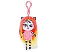 NICI Pixidoos Piku 14 cm avec Mousqueton Bonheur poupées Dos - Pendentif Tendance, clés Peluche - Porte-clefs Fille Sac à Main - Doudous, 47503, Rose/Noir