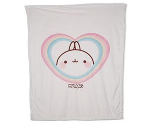NICI Plaid Molang environ 140 x 175 cm I Couverture douillette pour bébé et enfant I Couverture en peluche moelleuse I Couverture chaude pour filles et garçons - 48229 - Rose