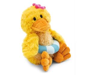 NICI Pooline Doudou Canard, 18 cm, Jaune - 62892 | Avec bouée, peluche douce et adorable pour câliner et jouer, pour enfants et adultes, idée cadeau
