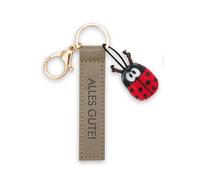 NICI Porte-clés avec bande en cuir synthétique Olive 10 cm avec coccinelle