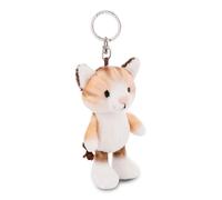 Porte-clés Chat 5cm Brun - Pendentif Animal avec Anneau métallique pour accrocher aux clés, à la Corde, au Sac et Plus Encore