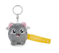 NICI Porte-clés chat « Bin immer bei dir » - 5 cm - Gris - Compagnon de confiance, pour sac à dos ou sac, porte-clés pour petits et grands - 62053