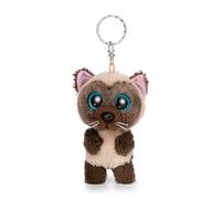 NICI Porte-clés Glubschis Chat Siamois Selma 63020 – Peluche 9 cm Beige, pour sac à dos
