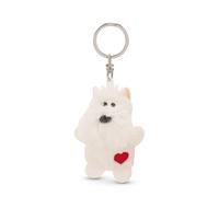 NICI Porte-clés Chien blanc avec cœur 5cm