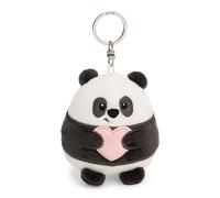 NICI Porte-clés Chill Panda avec Coeur 8cm - Noir - Compagnon en Peluche pour Sac à Dos ou Sac, Porte-clé câlin avec Anneau métallique pour Porte-clés | 61756