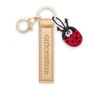 NICI Porte-clés coccinelle porte-bonheur en cuir synthétique doré 10 cm avec coccinelle