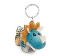 NICI Porte-clés dinosaure Cerastupsy de 10 cm bleue - Pendentif animal câlin durable avec anneau métallique pour accrocher aux clés, à la corde, au sac et plus encore