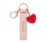 NICI Porte-clés en cuir synthétique avec cœur Doré rose 10 cm