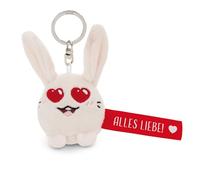 NICI Porte-clés en forme de lapin avec inscription « Alles Liebe » - Rouge - 5 cm
