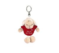 NICI Porte-Clés En Peluche Mouton Papy Est Le Meilleur Blanc 10Cm