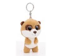 Porte-clés GLUBSCHIS Suricate Speeky 9 cm Marron - Pendentif Animal avec Anneau métallique pour accrocher aux clés, à la Corde, au Sac et Plus Encore