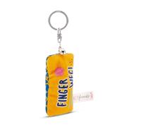 NICI Porte-clés Mini coussin en peluche Finger Weg! 8 cm avec clochette