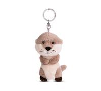 NICI Peluche pendentif Otter Oda 49142 10 cm Gris Durable, anneau pour lanière et clés