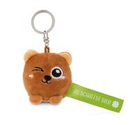 NICI Porte-clés ours avec inscription en allemand « Du schaffst das! » Vert 5 cm