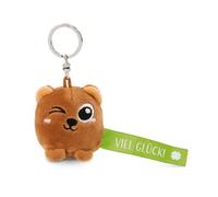 NICI Porte-clés ours avec inscription en allemand « Viel Glück » Vert 5 cm