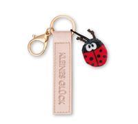 NICI Porte-clés « Petit bonheur » Bracelet en cuir synthétique or rose 10 cm avec coccinelle