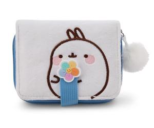 NICI Portefeuille MOLANG avec Une Fleur Arc-en-Ciel, 12x9,5cm Blanc - Porte-Monnaie pour Fille, Pochette à Fermeture éclair pour Les Fans de Filles et d'adolescents, Cadeau