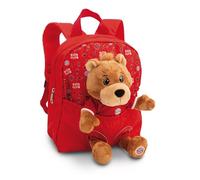 NICI Sac À Dos, 21 x 26 cm, Avec Peluche Au Motif D’ours Berni 25 cm, FC Bayern Munich, Rouge, Jouet En Peluche Amovible, Doux Et Moelleux, Pour La Maternelle, Pour Garçons Et Filles - 61617