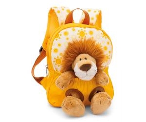NICI Sac à Dos pour Enfants Jaune 2 en 1 avec Doudou Lion 25cm - Sac à Dos pour Enfants Filles & garçons, Dos Souple & Sangles réglables - 49850