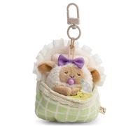 NICI Set Peluche Mouton Wools 7 cm avec Lune et lit, Mousqueton, boîte Cadeau 8,5 × 6,5 × 10 cm - Doudou mymochi Lifestyle, Peluche Tendance Kawaii, à câliner, Jouer et Collectionner | 63454