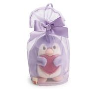 NICI Set Peluche Pingouin Waddle Violet 8 cm avec Sac en Forme de cœur et Costume en Organza, boîte Cadeau - Doudou mymochi Lifestyle, Tendance Kawaii, à câliner, Jouer et Collectionner | 63444