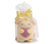 NICI Set Peluche Souris Nibbli Jaune 8 cm avec Sac en Forme de cœur et Costume en Organza, boîte Cadeau - Doudou mymochi Lifestyle, Tendance Kawaii, à câliner, Jouer et Collectionner | 63448