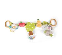 Nici Pram Rattle Chain Rabbit And Owl 40 Cm Rose