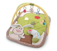 NICI Tapis d’Éveil avec Coussin de Jeu en Peluche Doté d’Un Lapin et Un Hibou, 80 x 110 cm I Arche de Jeu 5 Figurines Détachables dans Un Sac de Transport I Couverture d’Activités pour bébé - 48510