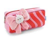 62791 Trousse Molang, 9 x 19 x 6 cm, Rose, avec Joli nœud en Peluche, pour Filles et Femmes, Trousse d'école, de Bureau ou de Maquillage