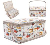 Niciarka - Orion - 30x23x16 cm - Blanc avec Motifs - Fermeture Magnétique