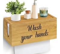 Niciksty Distributeur Essuie Main Mural en Bois avec Couvercle Les Serviettes pliées en C, en Z et en Trois, Distributeur de Papier Essuie Main en Papier pour Les Hôtels et Les Foyers, couleur du bois