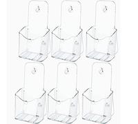 Niciksty Lot de 6 présentoirs pour prospectus Transparent Format DIN long pour flyers DL et cartes postales DIN A6