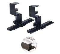 Niciksty Plateau pour Clavier sous Le Bureau Support avec Pince en C et Coulisses, Plateau Clavier Coulissant Ergonomique Support, Étagère pour Clavier Support Tiroir Coulissant, Noir