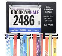 Niciksty Porte-médailles pour Coureurs, Porte-médailles de Marathon Support de Médailles de Course pour Athlètes avec Marqueur à Craie, Adapté aux Passionnés de Course à Pied